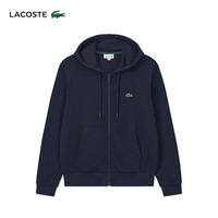 法国拉科斯特 LACOSTE男装24秋季新款纯色简约休闲开衫连帽卫衣外套