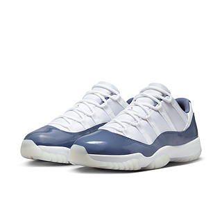 AIR JORDAN Air Jordan 11 Retro Low 男子休闲运动鞋 FV5104-104 白/深藏青/芬蓝/足球灰 37.5