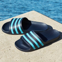 阿迪达斯 adidas运动拖鞋女ADILETTE AQUA一字拖休闲沙滩鞋 EG1757 EG1757 38