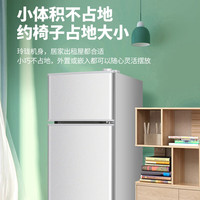 移动端、京东百亿补贴：日普 一级能效 小冰箱  银色系 48L
