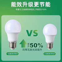 雷士 NVC Lighting照明led灯泡一级能效e27螺口超亮节能球泡灯护眼光源三色变光