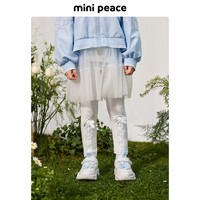 MiniPeace太平鸟童装秋新女童打底裤F2GDE3236 白色 1