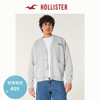 HOLLISTER24秋冬美式加绒保暖纽扣运动开衫外套男 KI322-4156 灰色 S (175/92A)