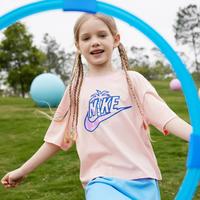 NIKE【度假系列】落肩款 24夏耐克女童短袖T恤儿童短T耐克童装