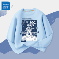 真维斯宇航系列儿童长袖t恤夏季纯棉上衣男孩休闲时尚打底衫春装潮 蓝 J摇滚宇航员 130cm