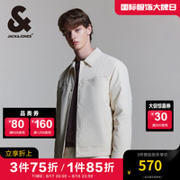 杰克·琼斯(JACK&JONES)男装衣服秋冬翻领短款轻薄羽绒服男士商务夹克休闲外套男高级感