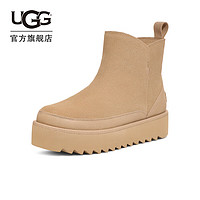 UGG 女士舒适时尚舒适厚底经典迷你休闲短靴 1166731 芥菜籽色 43