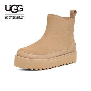 UGG 女士舒适时尚舒适厚底经典迷你休闲短靴 1166731 芥菜籽色 43