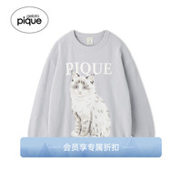 gelatopique24早秋新品女睡衣半边绒猫咪长袖套头衫PWNT244065