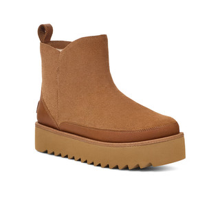 UGG 女士舒适时尚舒适厚底经典迷你休闲短靴 1166731 栗色 38