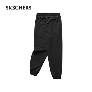 斯凯奇（Skechers）夏季男童中大童针织长裤舒适L323B050 碳黑/0018 5XL