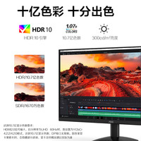 AOC 27英寸 4K IPS广色域 HDR出厂校色 低蓝光不闪 节能认证 三边微边超薄 macmini办公显示器 U27B35