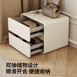 顾家家居 KUKA 奶油风简约床头柜卧室时尚床头柜小户型小型窄床头柜收纳柜子7865 床头柜 常规尺寸