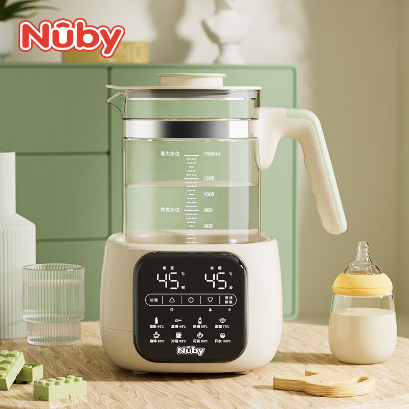 努比（Nuby）恒温壶 婴儿调奶器 冲泡奶粉保温水壶温奶热奶暖奶器养生壶家用 1500ml