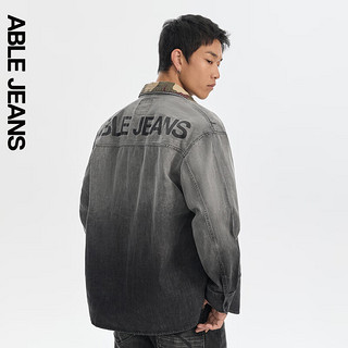 ABLE JEANS 【李兰迪同款】24秋季女士时尚街头渐变牛仔衬衫 陨石灰 S