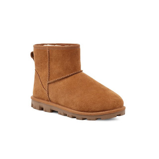 UGG 女士舒适时尚平底纯色圆头休闲经典迷你短靴雪地靴 1115030