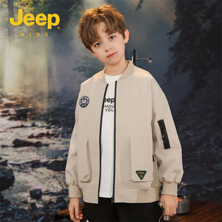 Jeep吉普童装儿童夹克外套2024秋季新款男童女童防水防风上衣