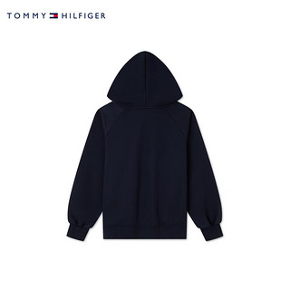 TOMMY HILFIGER女装美式复古运动字母旗标刺绣连帽套头卫衣卫衣XW0XW02908 藏青色DW5 M