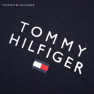 TOMMY HILFIGER女装美式复古运动字母旗标刺绣连帽套头卫衣卫衣XW0XW02908 藏青色DW5 M