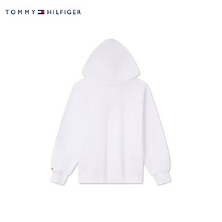 TOMMY HILFIGER女装美式复古运动字母旗标刺绣连帽套头卫衣卫衣XW0XW02908 白色YBR L