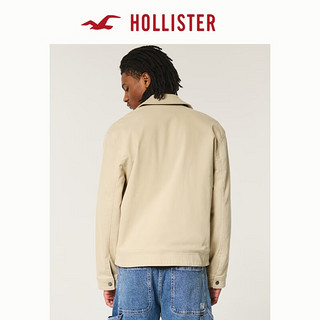 HOLLISTER24秋季拉链工装复古翻领夹克外套 男 KI332-4055 驼色 XS (170/84A)