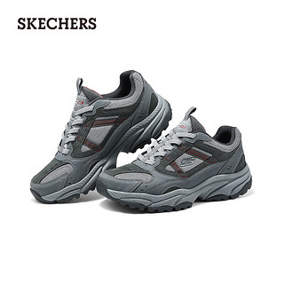 斯凯奇（Skechers）炫酷厚底户外鞋237740 炭灰色/红色/CCRD 41