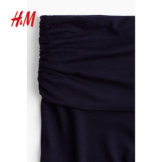 H&M2024秋季新款女装长裤时尚休闲百搭褶裥爵士裤1224961 海军蓝 1