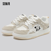 森马Semir秋季时时尚板鞋女款休闲鞋百搭潮流通勤时尚 米色 36 CM