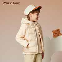 PawinPaw卡通小熊童装2024年秋冬男女童羽绒服二合一外套 Ivory象牙色/39 120cm