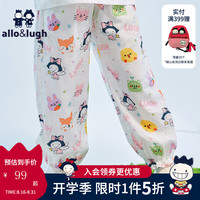 allo&lugh阿路和如童装女宝怪奇物语印花裤子运动休闲洋气 紫色 100cm