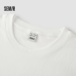 森马（Semir）短袖T恤男2024秋季字母印花休闲上衣宽松潮流 白黑色调00319 175/92A/L