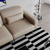 曲美家居lab多功能电动沙发成长型家具皮艺客厅现代轻奢大沙发 长毛绒-仙女粉 两人位 2.22m 【单电动位】