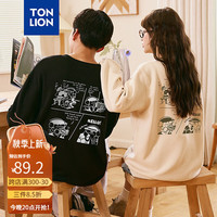 唐狮 TONLION2024早秋新款新款圆领情侣卫衣长袖休闲上衣TB
