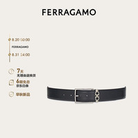 菲拉格慕(Ferragamo)男士黑色双面可调式Gancini皮带 0776302_C _ 90 90(2尺5-2尺6)