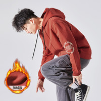 唐狮 TONLION卫衣男加绒卫衣男士加绒卫衣男士休闲卫衣袖子印花连帽卫衣