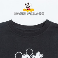 迪士尼宝宝（Disney Baby）迪士尼宝宝童装长袖T恤卫衣男女儿童时尚舒适休闲百搭柔暖透气 223S1735男童碳黑 130