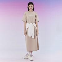 女装FUSION系列连衣裙女宽松柔软圆领长款日常针织连衣裙