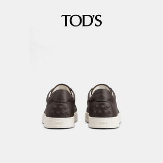 托德斯 TOD'S2024秋冬男士皮革运动休闲鞋厚底鞋舒适男鞋 棕色 38 脚长23.9cm