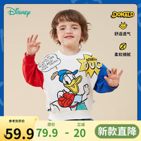 迪士尼宝宝（Disney Baby）迪士尼宝宝童装时尚休闲百搭舒适保暖卫衣24年 233S1859男童红蓝 120