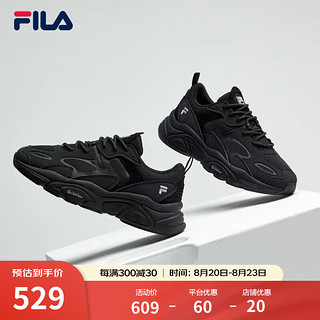 FILA 斐乐 HERITAGE RUNNING系列 女子跑鞋 F12W141116F-BK 黑色 37.5