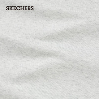 斯凯奇（Skechers）针织裤子女2024年秋季黑色宽松L324W059 浅白花灰/0248 S