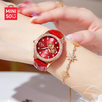 名创优品(MINISO)手表女十大品牌女士简约风瑞士品质防水运动石英女表