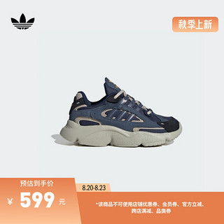 adidas OZMILLEN EL轻盈百搭老爹鞋男小童儿童阿迪达斯三叶草 墨水蓝/深靛蓝 34码