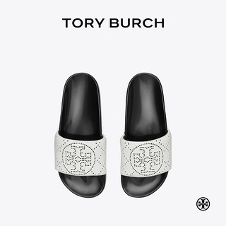 Tory Burch 汤丽柏琦 厚底休闲拖鞋凉鞋TB 156278 白色 100 7  37.5