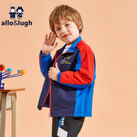 allo&lugh阿路和如童装男童运动外套休闲潮酷韩版 藏青色 140cm