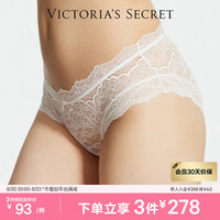 维密 花漾蕾丝透明网纱梦幻包臀女士内裤 34Y5椰果白 11256140 S