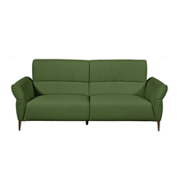  顾家家居 KUKA  90.DK.2207 猫抓布沙发 小三人位 抹茶绿