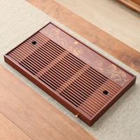 金镶玉茶盘茶托 家用茶盘带排水功夫茶具茶台32*20*4cm 星空茶盘小号