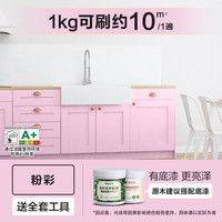 嘉宝莉水性抗甲醛木器漆木漆翻新漆实木家具改色漆木纹木门自刷环保油漆 粉彩色【升级抗甲醛】 1kg，约刷10㎡（送涂刷工具）