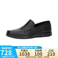 ECCO爱步 S Lite MOC M 商务休闲皮鞋男牛皮男鞋 轻巧莫克 540514 01001-黑色 42